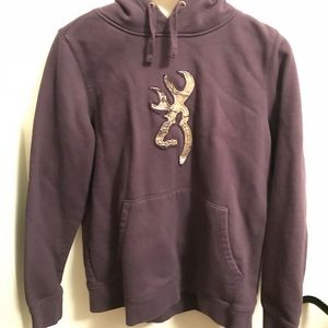 Purple Browning Sweatshirt With RealTree Camo